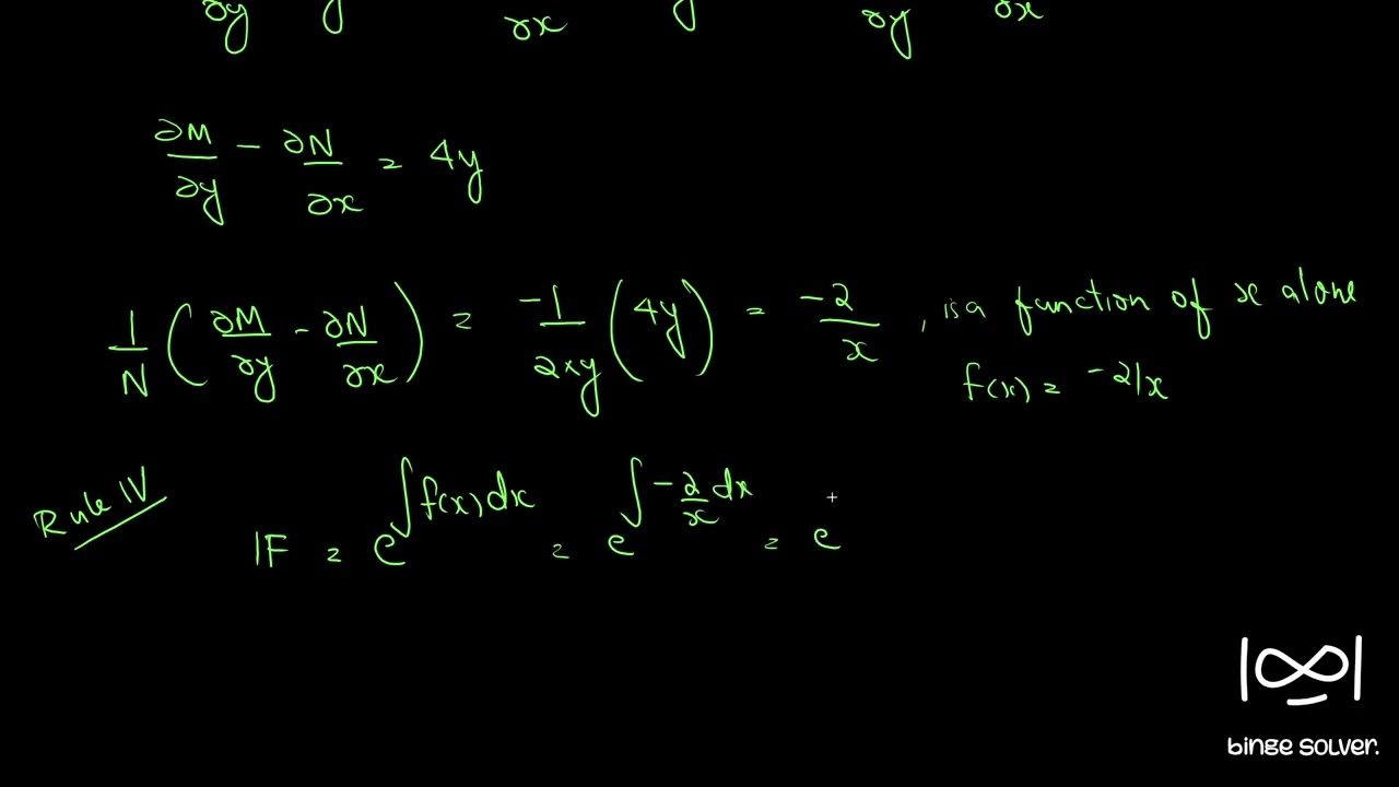 q217-solve-x-2-y-2-1-dx-2xydy-0-youtube