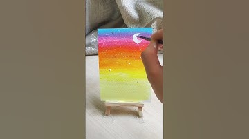 Vẽ tranh acrylic đơn giản siêu đẹp #acrylicpainting#landscape#easydrawing#short