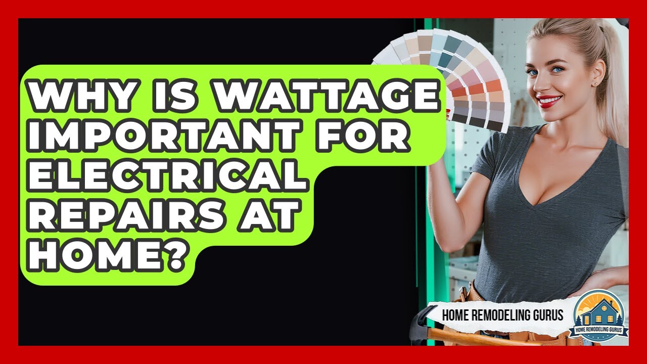 Why Is Wattage Important For Electrical Repairs At Home? - Home Remodeling Gurus