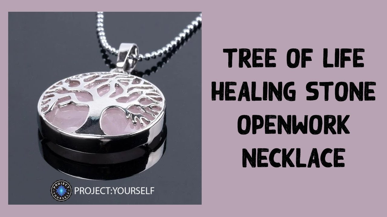 Tree Of Life Healing Stone Openwork Necklace