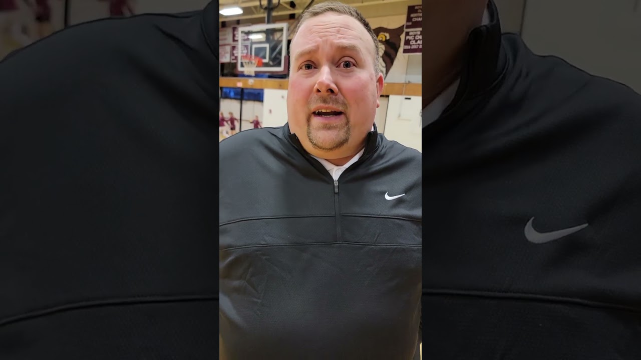 Mattanawcook Academy girls coach Pat House after a win over Central on Saturday 1/7 in Lincoln