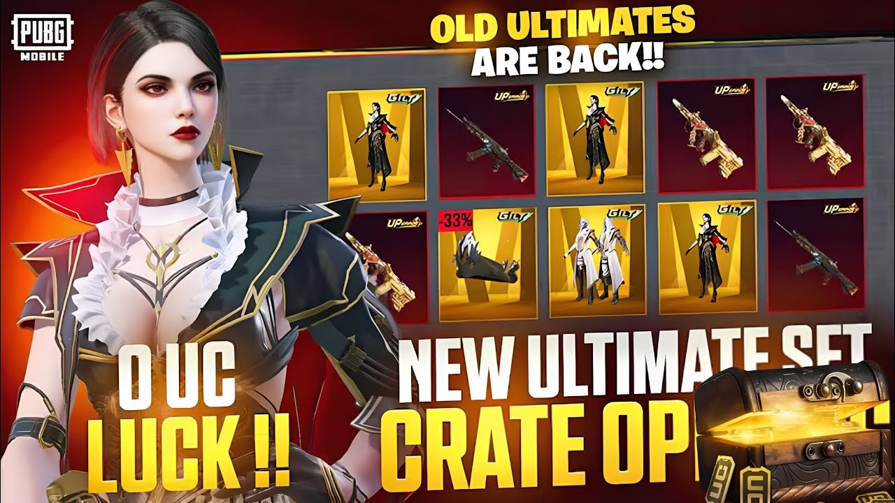 🔥 Secret Trick to Get  Free AUG Skin & New Ultimate Set Crate Opening in BGMI