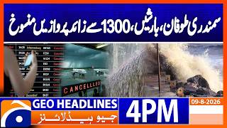 Shanghai Cancels 1,300 Flights, Typhoon Dolphin | Geo News 4PM Headlines 9 August 2026