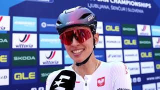 Kasia Niewiadoma - Interview at the start - European Continental Championships Ljubljana 2026