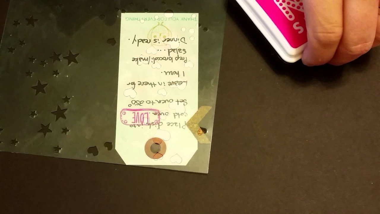 Dinner Note Tag a Sparklers DT video