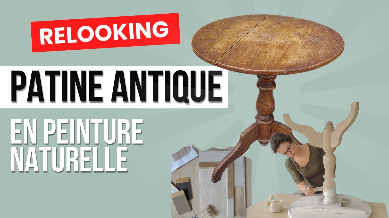 COMMENT réaliser une PATINE ANTIQUE sur un meuble en bois - PEINTURE naturelle et écologique