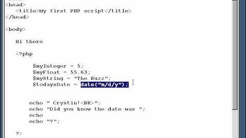PHP & MySQL tutorial (Course 05 Intro to Variables)