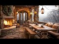 Cozy coffee shop ambience with gentle relaxing jazz music for work study  smooth background music