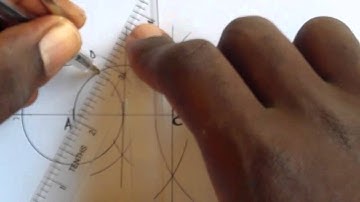 Common internal tangent between 2 equal circles