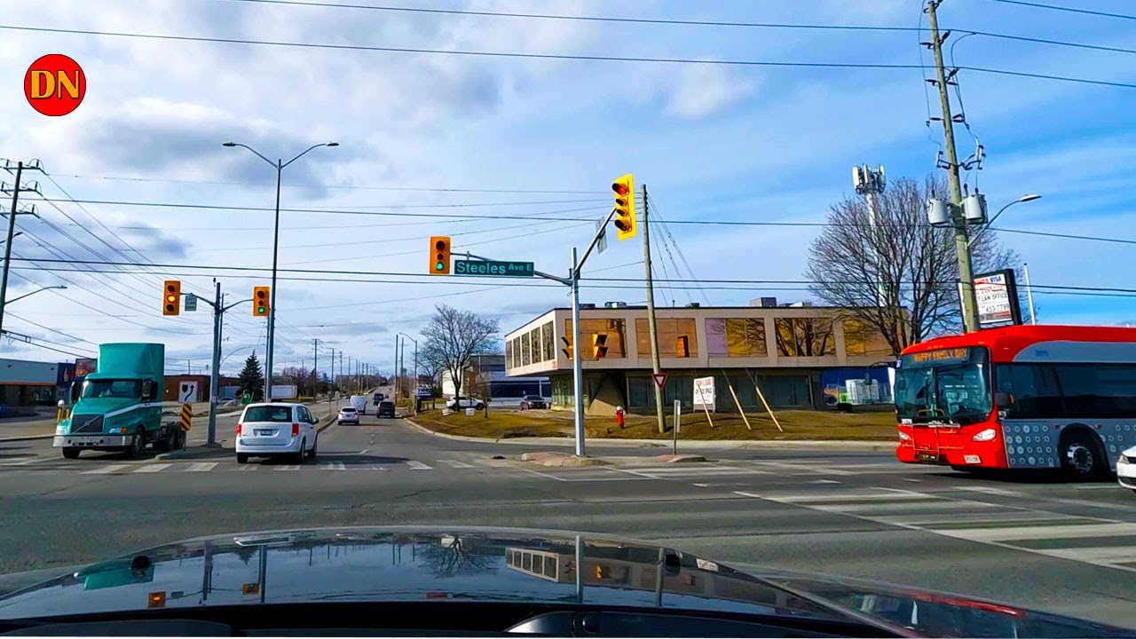 Toronto / Mississauga / Tomken Rd Drive To Steeles Ave YouTube