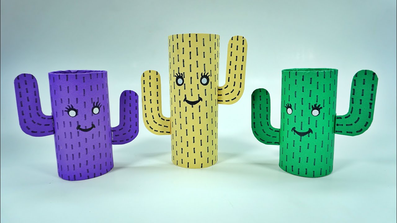 How to Make Pen Holder Cactus #shorts - YouTube