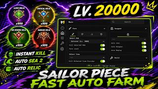 Sailor Piece Script - OP GUI🔥 | FASTEST AUTO FARM ⚡ | Auto Sea 2 🌊 | Auto Dungeon 🏰 | Instant Kill 💀