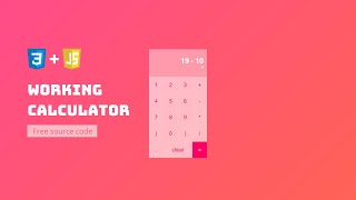 Basic calculator app with HTML CSS and JavaScript(Beginners tutorial)