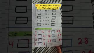 🔥 LKG Maths Worksheet Practice | Easy Learning for Kids ✏️🧠 | Fun Math Activity #Shorts