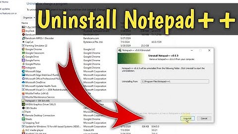 How to Uninstall Notepad++