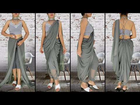 How to Wear Saree in Dhoti Style | Dhoti Style Saree Draping Tutorial