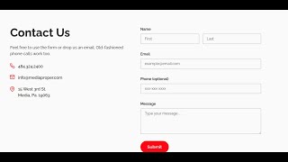 Making contact us form for my portfolio Website