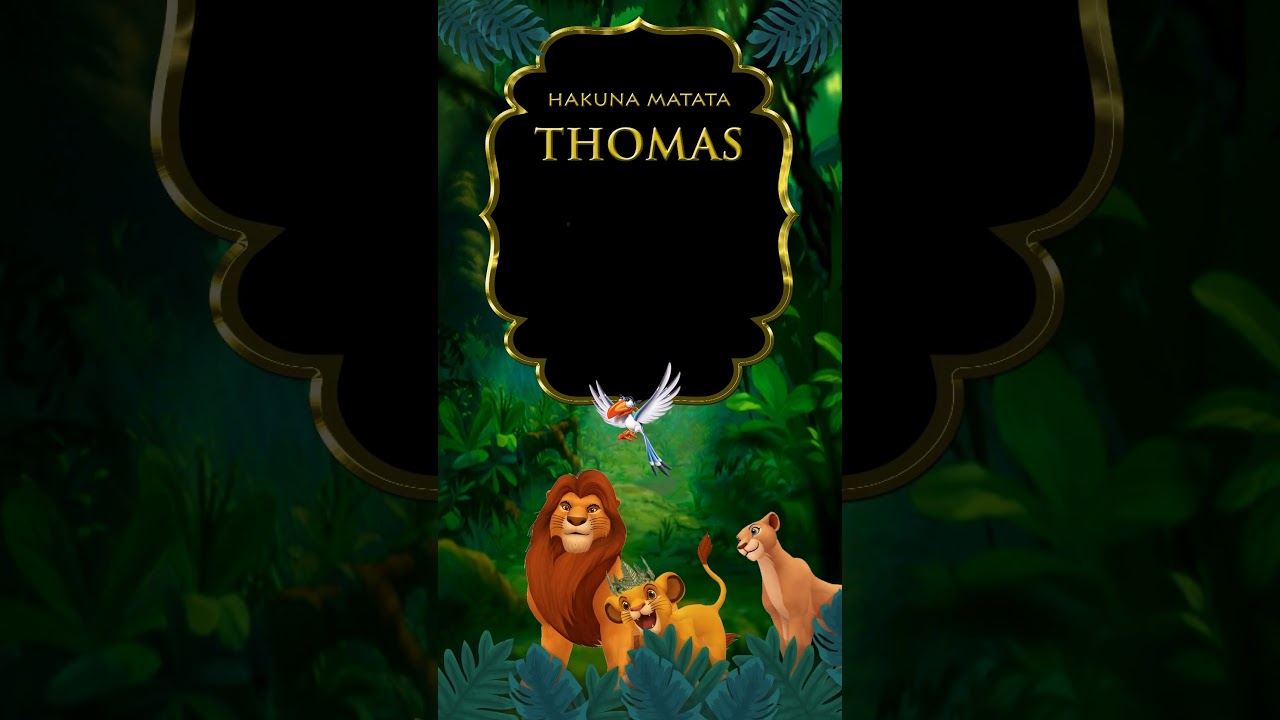 Lion King Birthday Video Invitation  