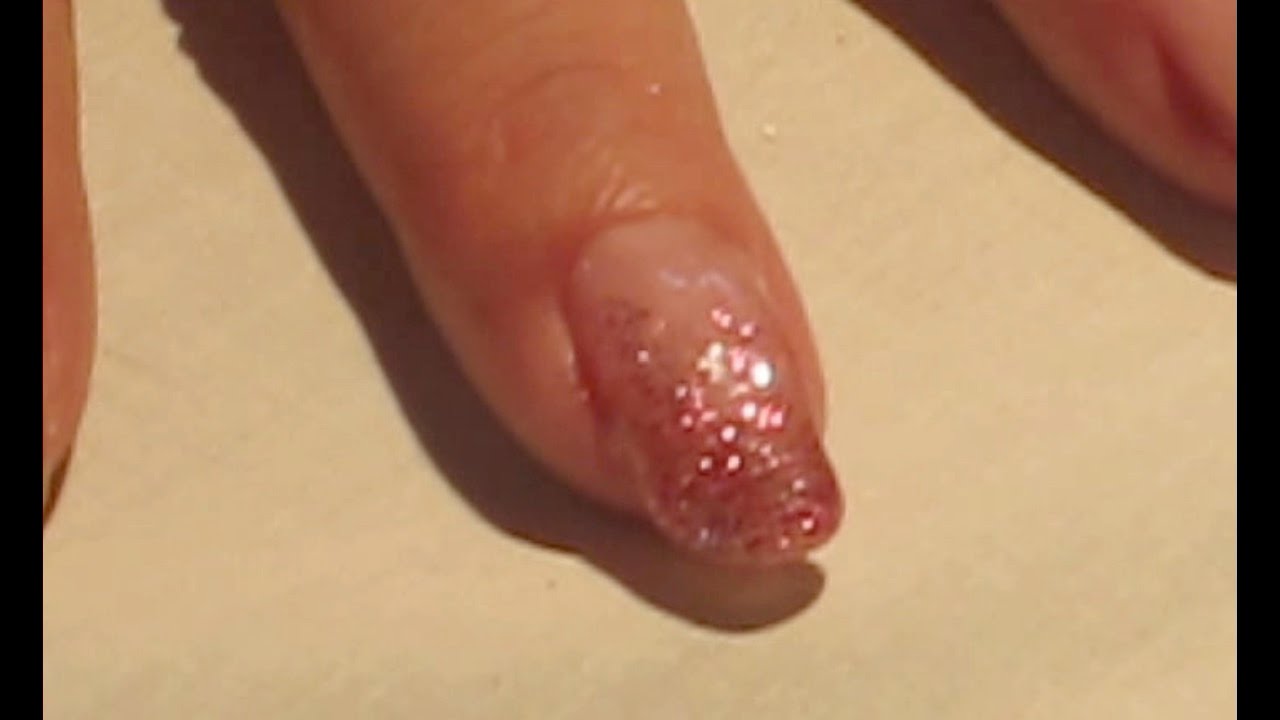 ジェルネイルのやり方 ラメ グラデーションの塗り方 How To Decorate Nails With Lame Youtube