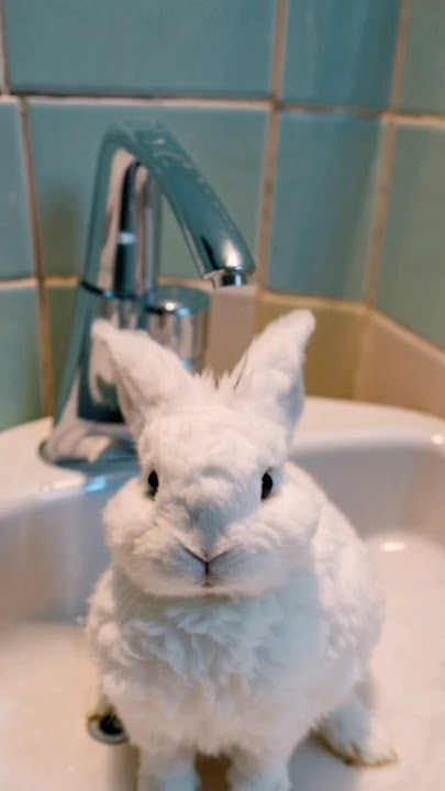 Adorable Bunny’s Bath Time｜小兔子去洗澡好可愛！｜#Shorts #cute #animals