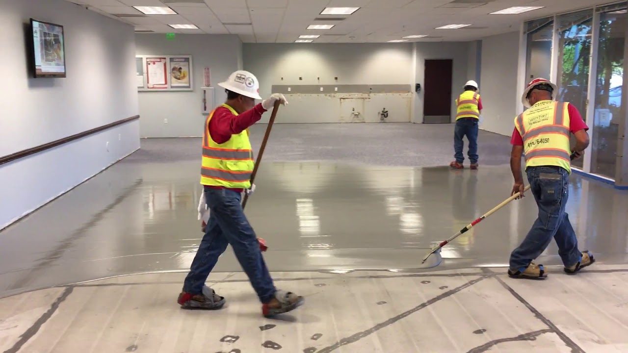 Champion Coatings' Flake Broadcast into Urethane Cement YouTube