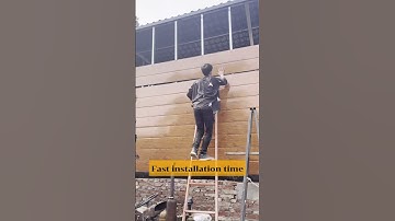 External wall cladding in construction #sandwichpanel #construction #metalsiding #metalembossed