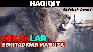 картинка: Хакикий еркаклар эшитадиган маьруза! °Абдуллох Домла° Haqiqiy erkaklar eshitadigan ma'ruza