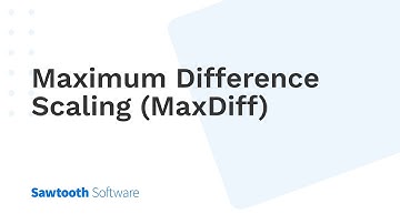 Maximum Difference Scaling - MaxDiff