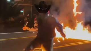 Antifa Fire Dance Portland