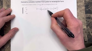 Convert a complex number from polar to rectangular form