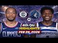 Los Angeles Clippers Vs Minnesota Timberwolves 4th Qtr Highlights Feb 26 2026 NBA Season