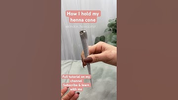 How to hold henna cone for beginner #hennatutorial #henna #hennatattoo #mehndi #lishashenna