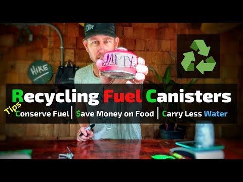Tips for using less stove fuel, carrying less water, and recycling your canister!