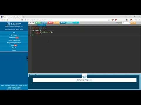 How to run c program online - YouTube