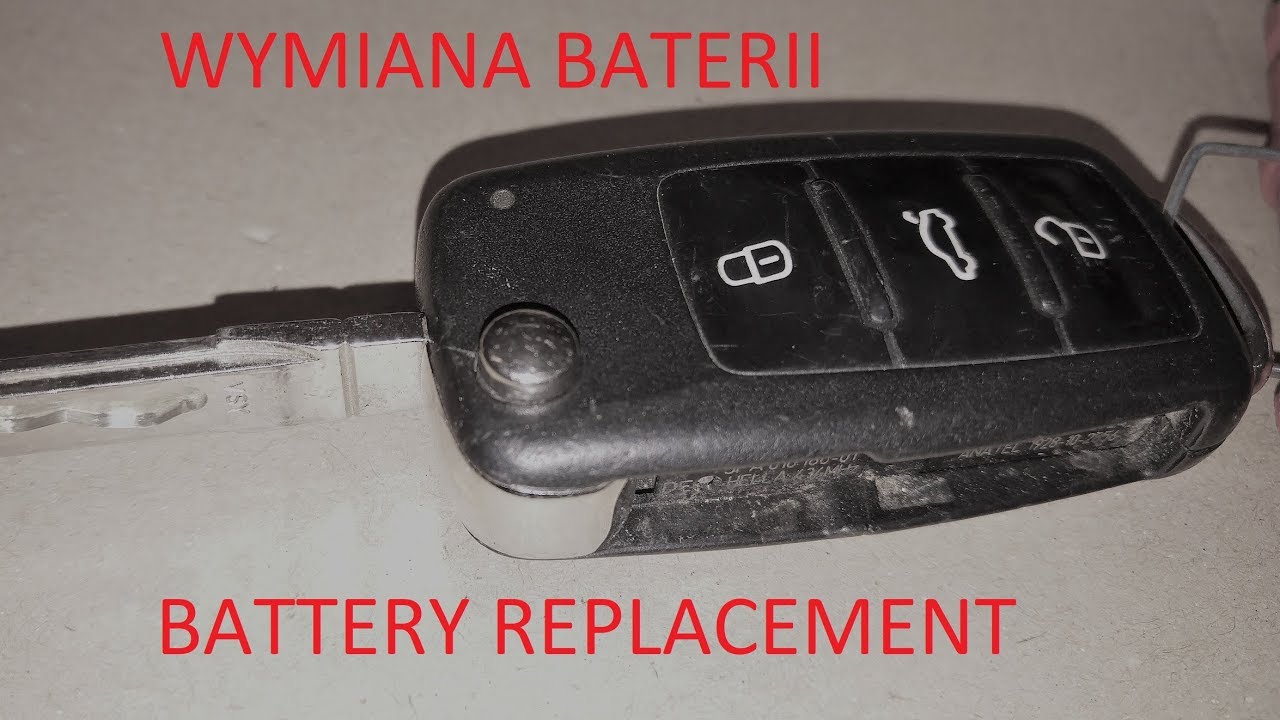 Volkswagen Key Fob Battery Change Old Type Key - Youtube
