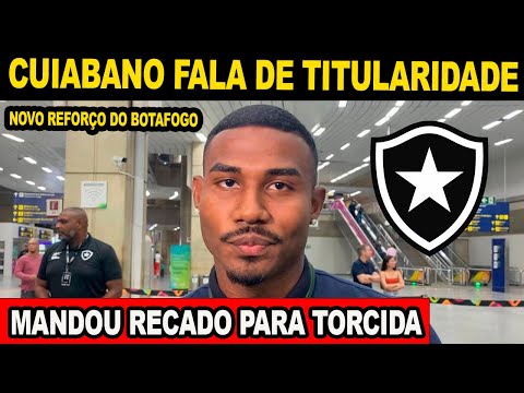 AO VIVO: CHEGADA DO CUIABANO! NOVO REFORÇO DO BOTAFOGO! DIRETO DO AEROPORTO!