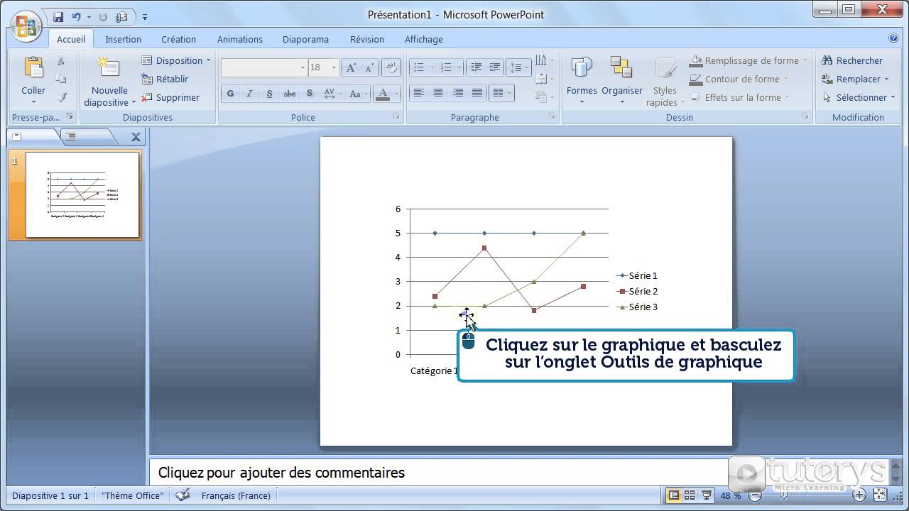 Comment insérer un graphique avec PowerPoint 2007 ? - YouTube