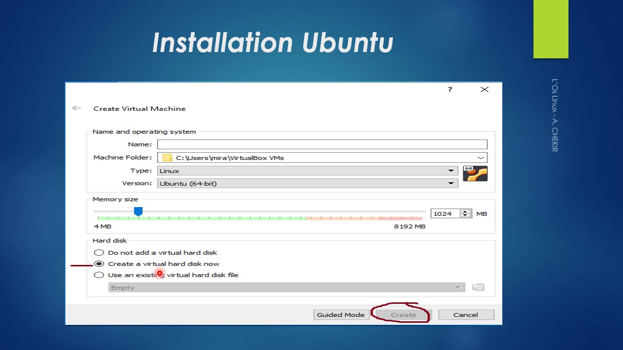 installation Ubuntu sur machine virtuelle