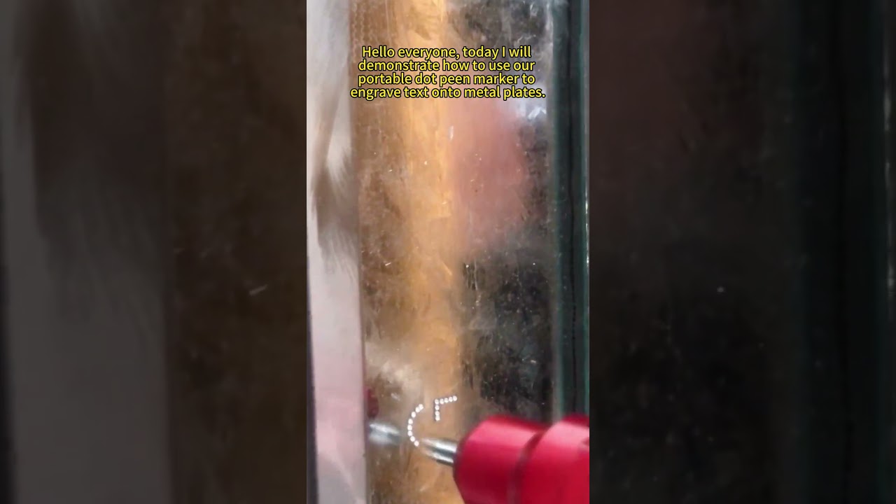 Portable Dot Peen Marker Engraving Text on Metal Plates | HeatSign Industrial Marking