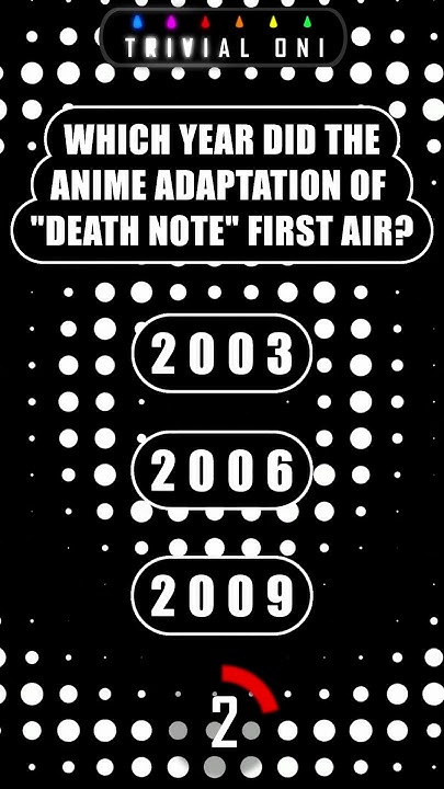 When Did The Death Note Manga Come Out #TRIVIA WHEN DID THE DEATH NOTE ANIME COME OUT? #SHORTS - YouTube
