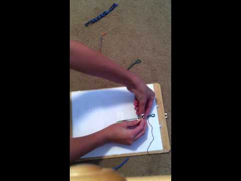 Friendship Bracelet Tutorial-Two Color Alternating Knot