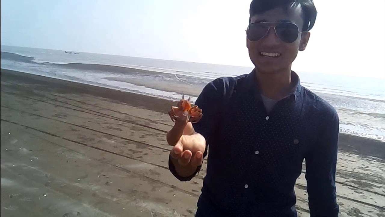 Chasing a Red Crab in Kuakata Sea Beach লাল কাঁকড়ার চর YouTube