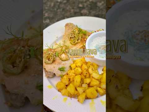 TAVUK TAVA JALAPENO ve LİMON ile 🍋🌶️  böylesini yemediniz🫠 #food #chicken #trending