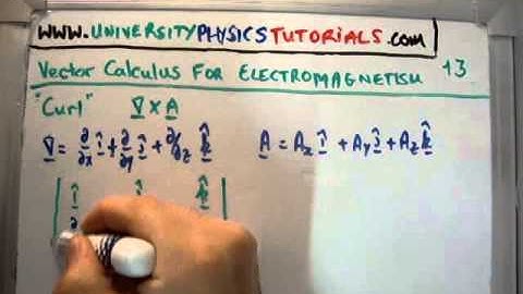 Vector Calculus for Electromagnetism 13 : The Curl of a Vector Field