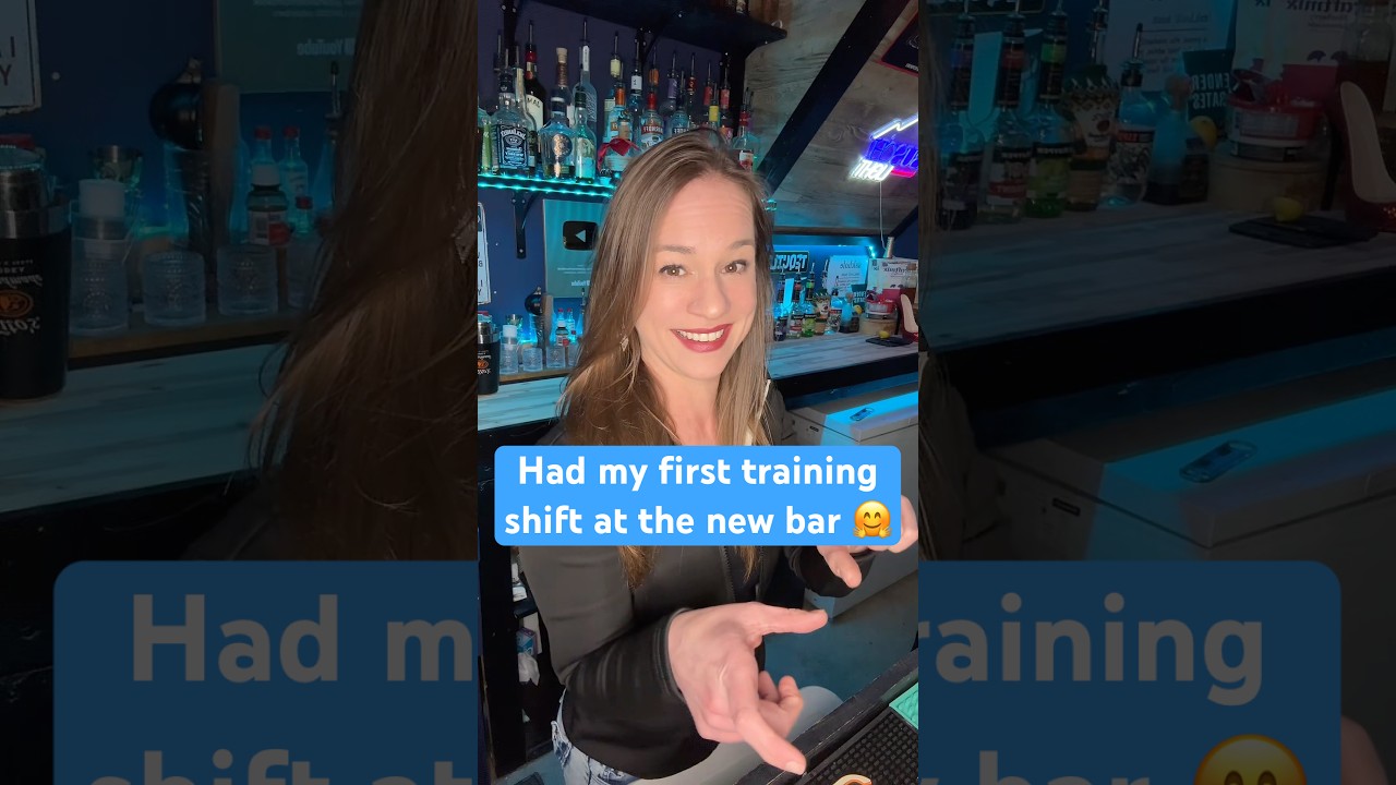 I had a couple hours of training today at my new bartending job 🥰🤗 #bartender #newjob