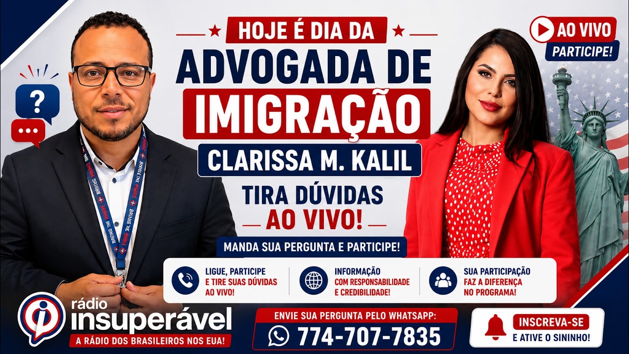 Advogada de Imigração AO VIVO! Tire Suas Dúvidas com Clarissa M. Kalil