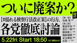 5月22日 ついに廃案か？ #揺れる検察庁法改正案 の行方、各党徹底討論