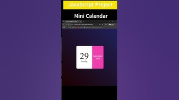 Create Mini calendar using html, CSS and JS | #day21 JavaScript Project | #coding