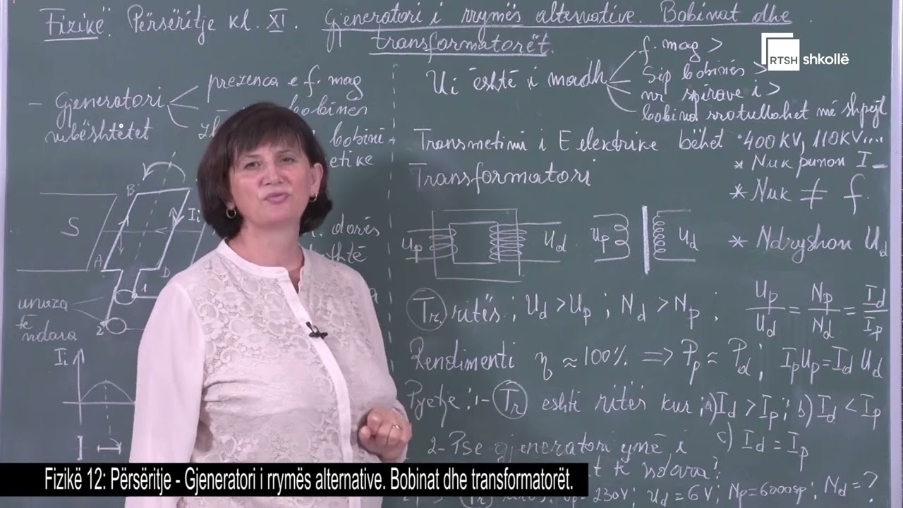 Gjeneratori i rrymës alternative. Bobinat dhe transformatorët | Fizikë 12