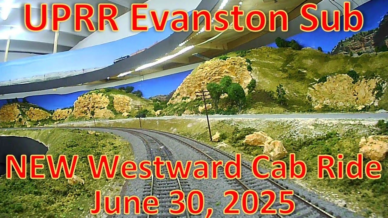 LOCOMOTIVE CAB RIDE Westward - UPRR Evanston Sub Large HO Scale Model Railroad Train Layout